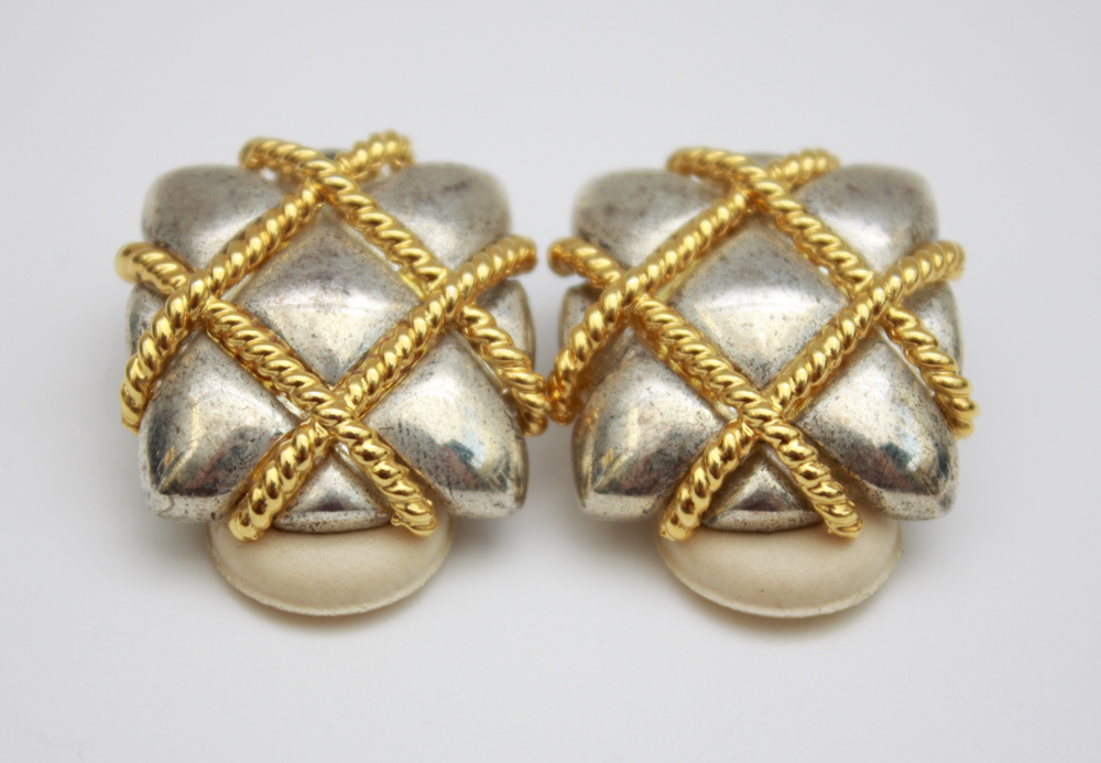 Silver with Gold Two Tone Costume Jewelry