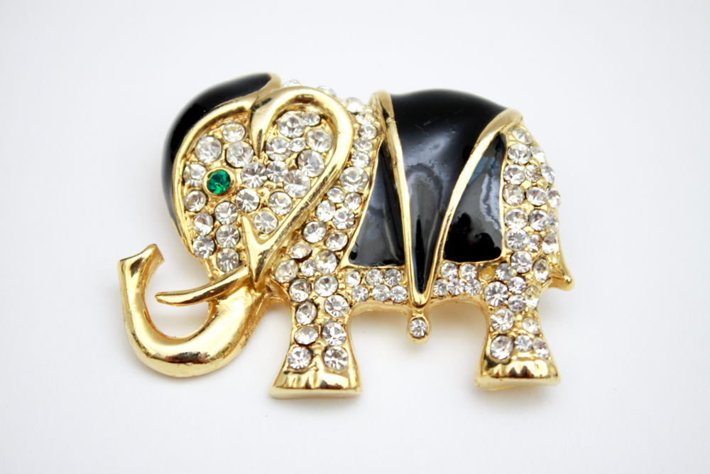 Glass Gem Gold Tone Costume Jewelry