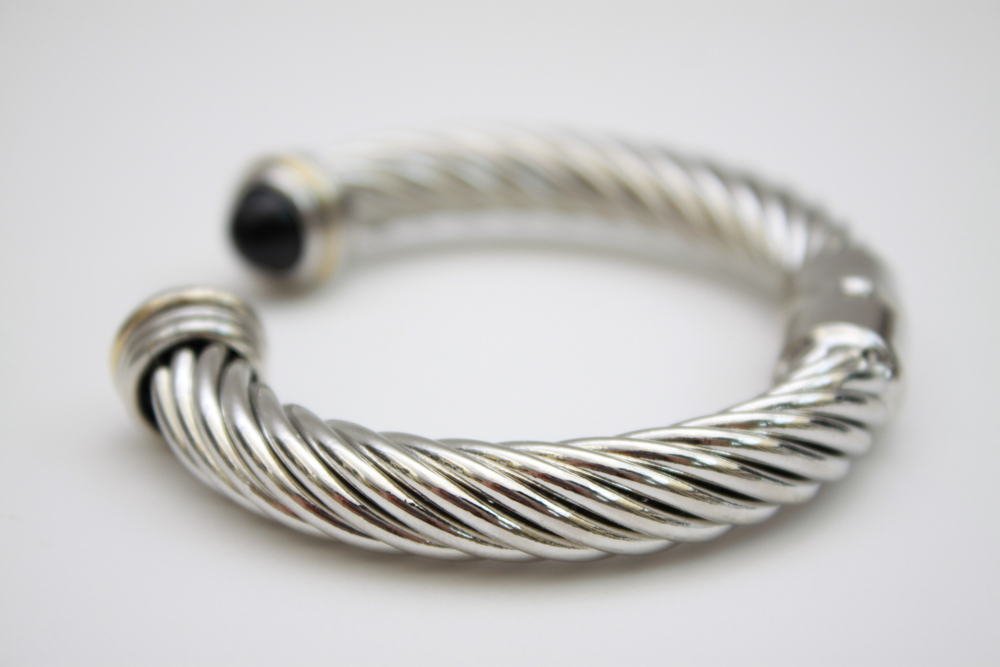 Collection of Black on Silver Tone Costume Jewelry