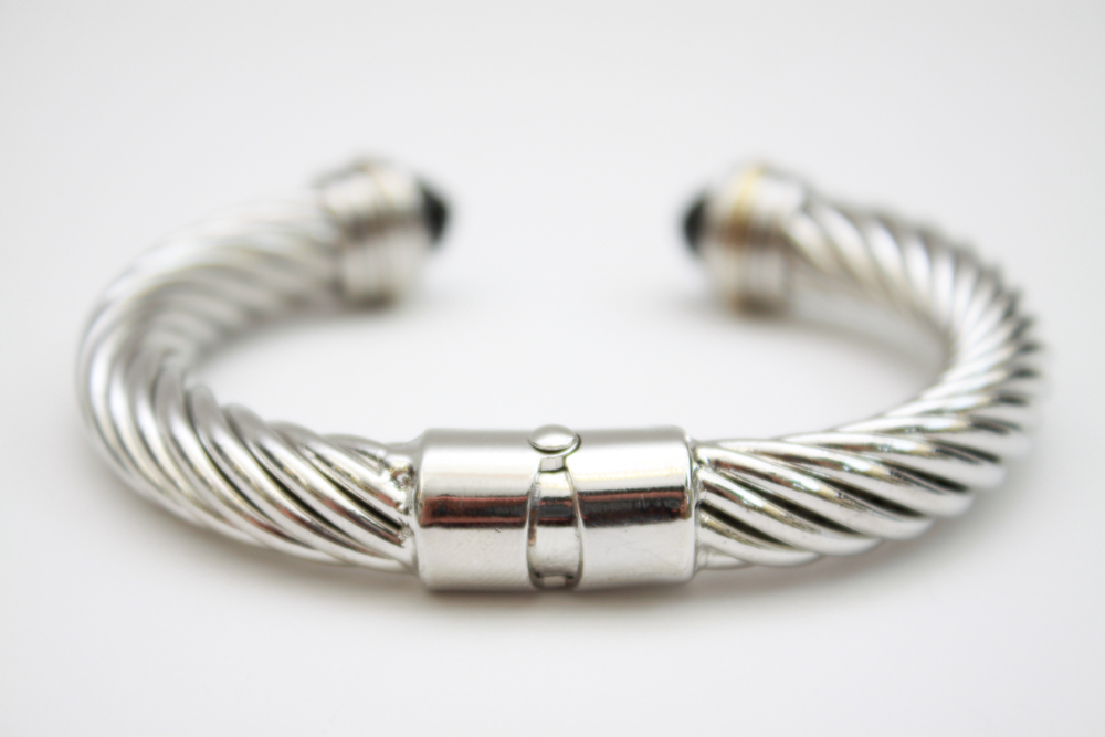 Collection of Black on Silver Tone Costume Jewelry