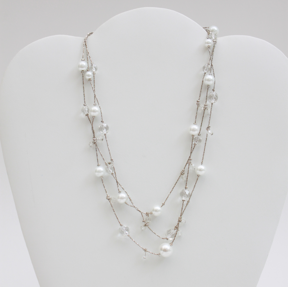 Rhinestone and Glass Silver Tone Jewelry Assortment