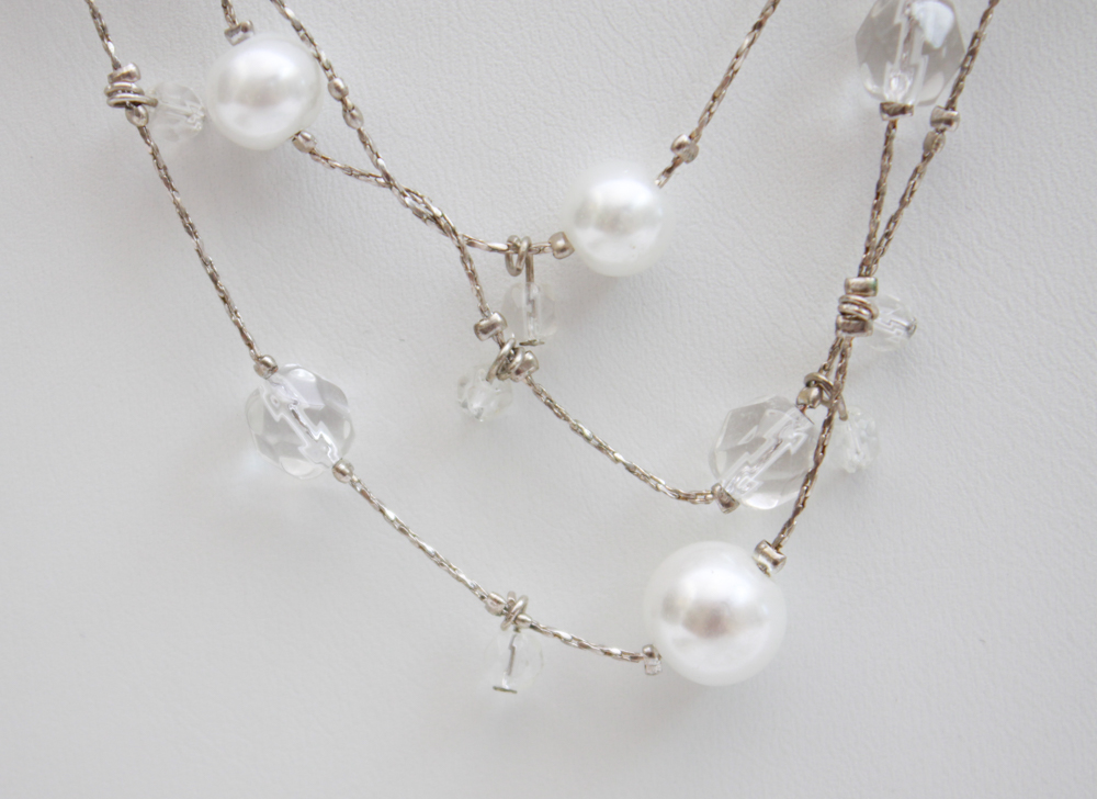 Rhinestone and Glass Silver Tone Jewelry Assortment