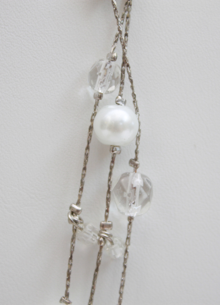 Rhinestone and Glass Silver Tone Jewelry Assortment