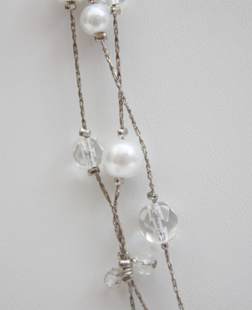 Rhinestone and Glass Silver Tone Jewelry Assortment