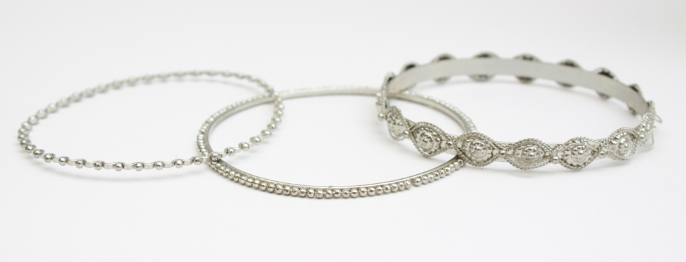 Rhinestone and Glass Silver Tone Jewelry Assortment