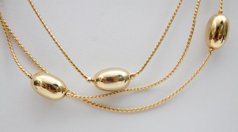 Gold Tone Necklaces Including Trifari & Napier