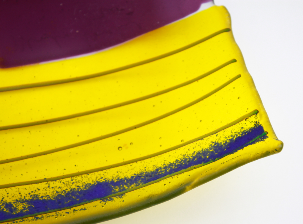Signed Art Glass Fused Glass Plate