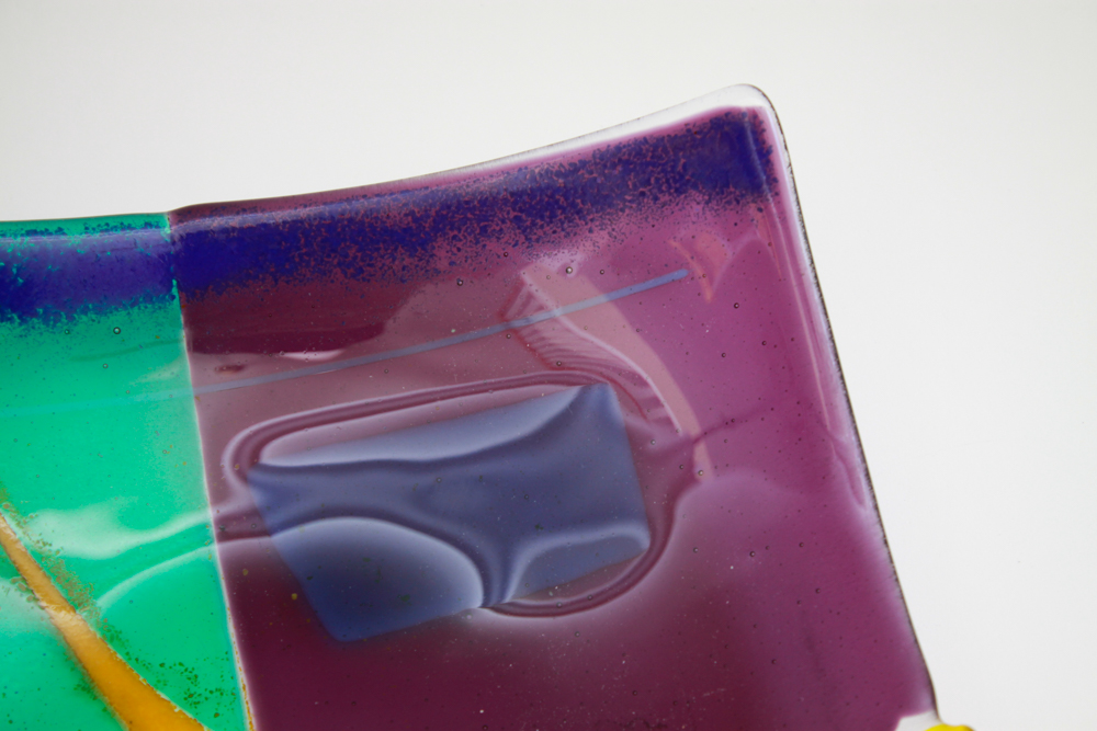 Signed Art Glass Fused Glass Plate