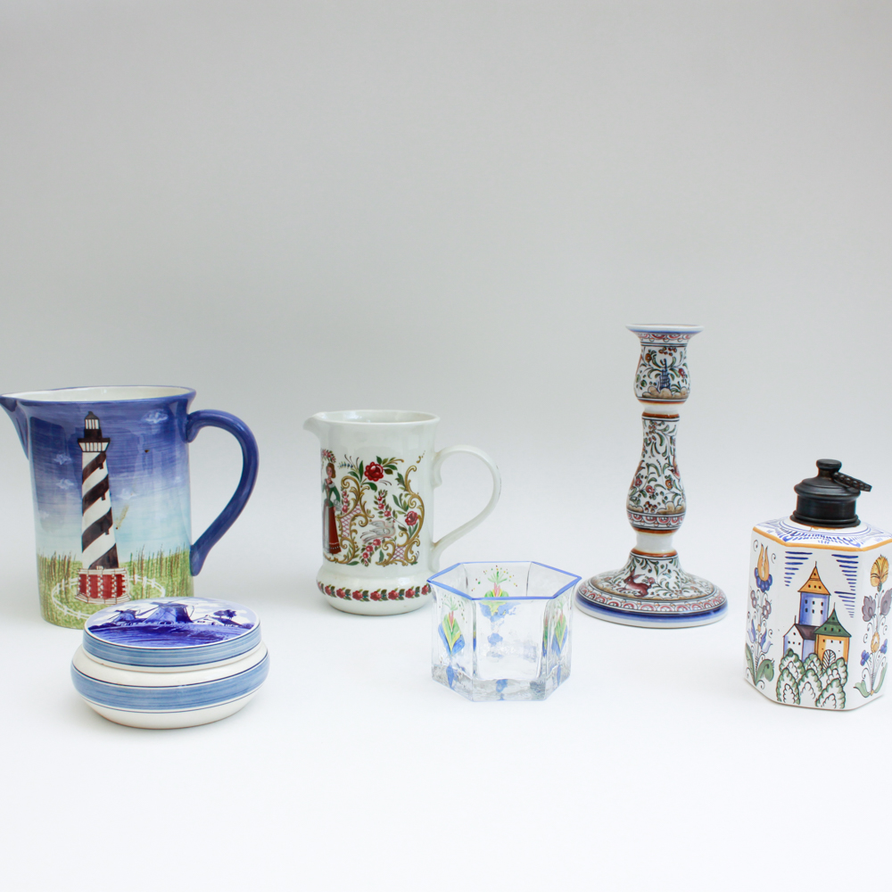 Assortment of European Ceramics and Glass