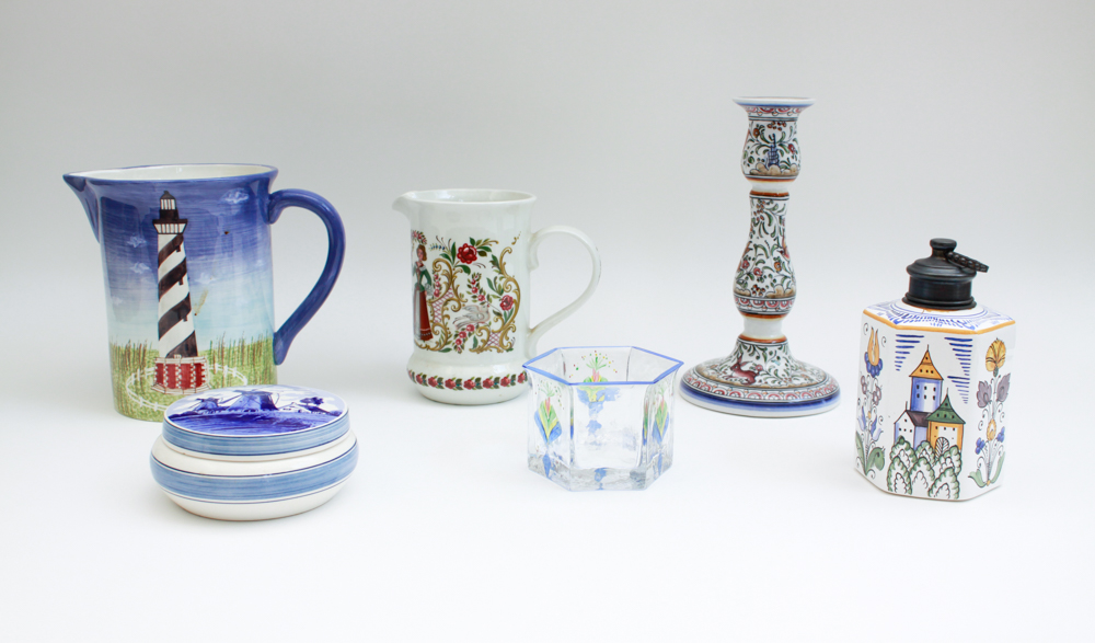 Assortment of European Ceramics and Glass