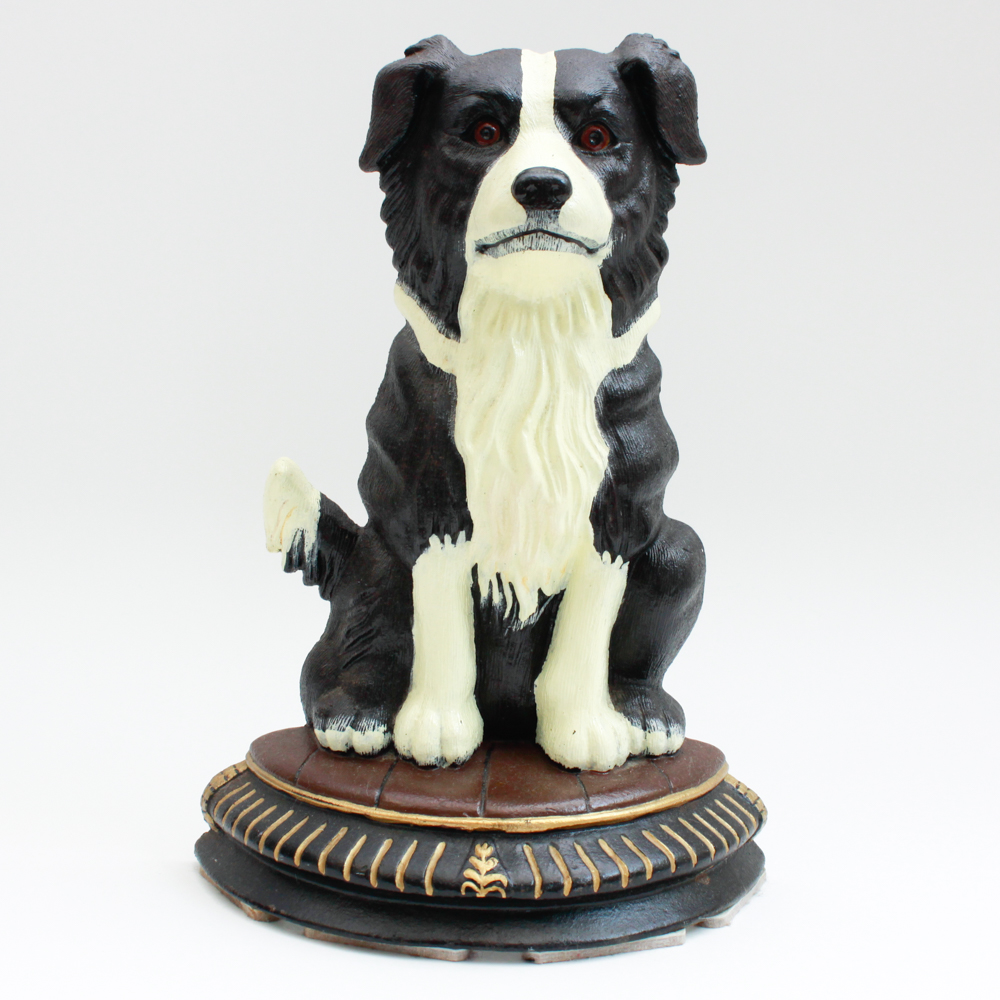 Cast Iron Painted Dog Doorstop