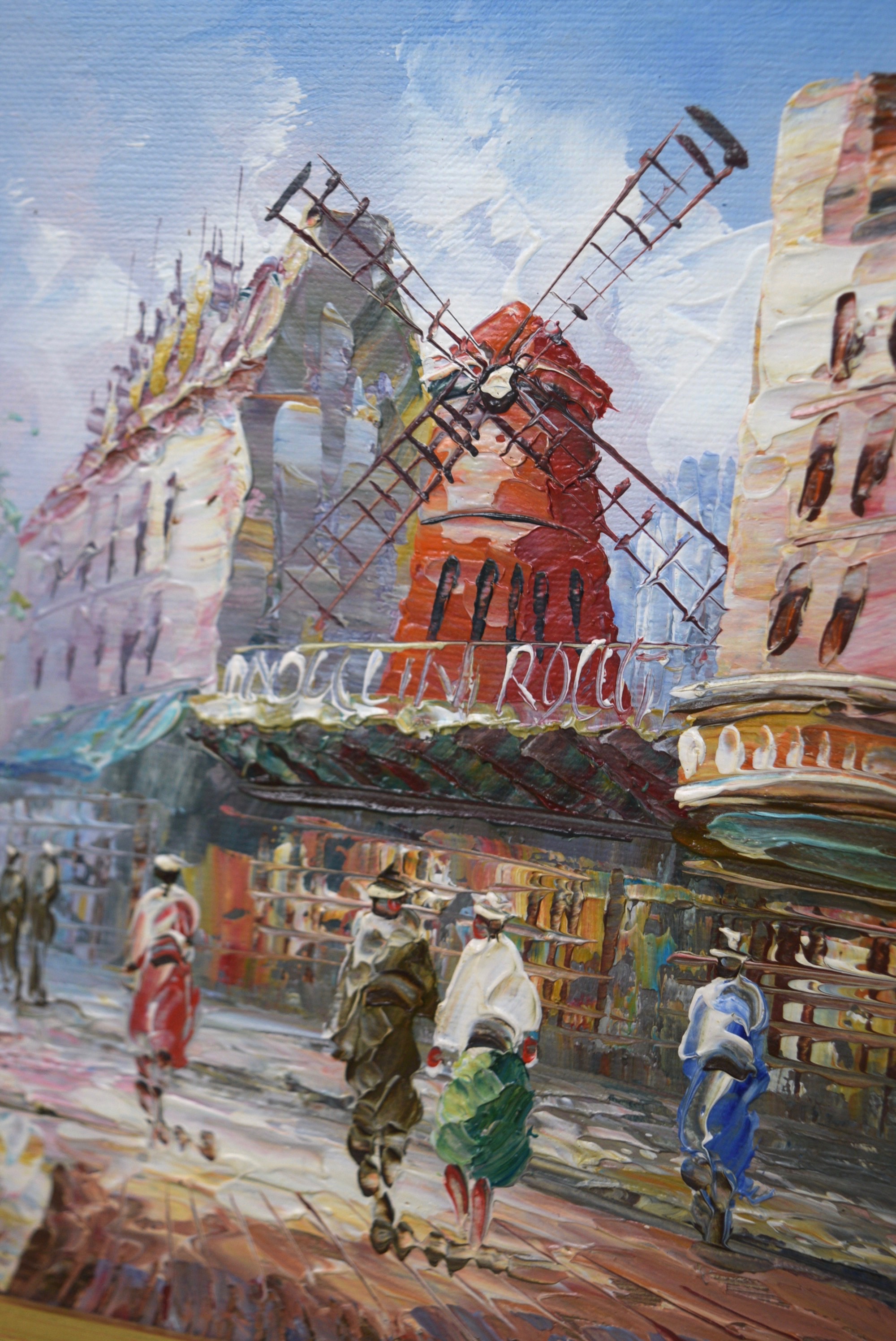 Original Caroline Burnett Moulin Rouge Oil Painting