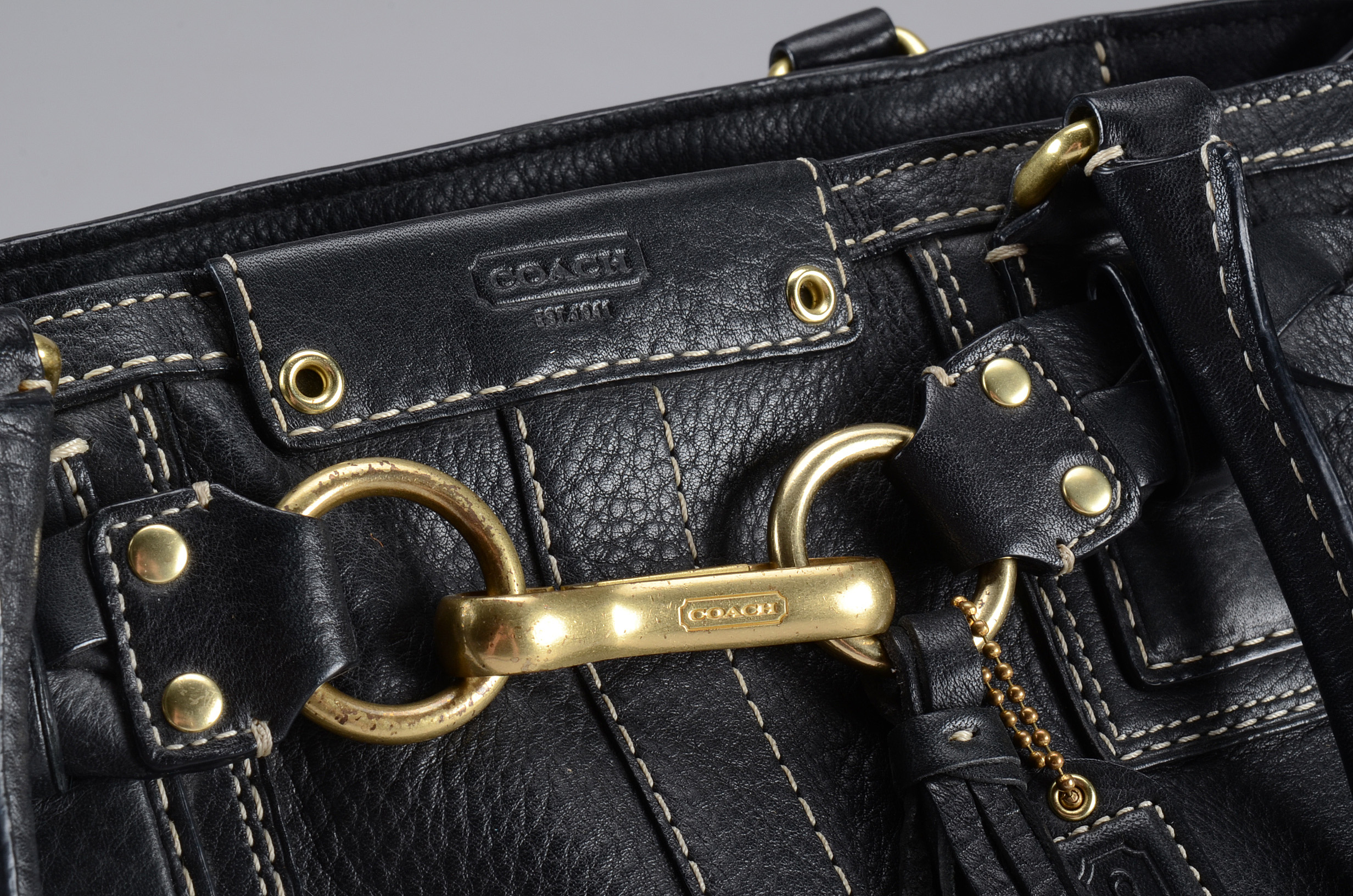 Coach Black Leather Handbag