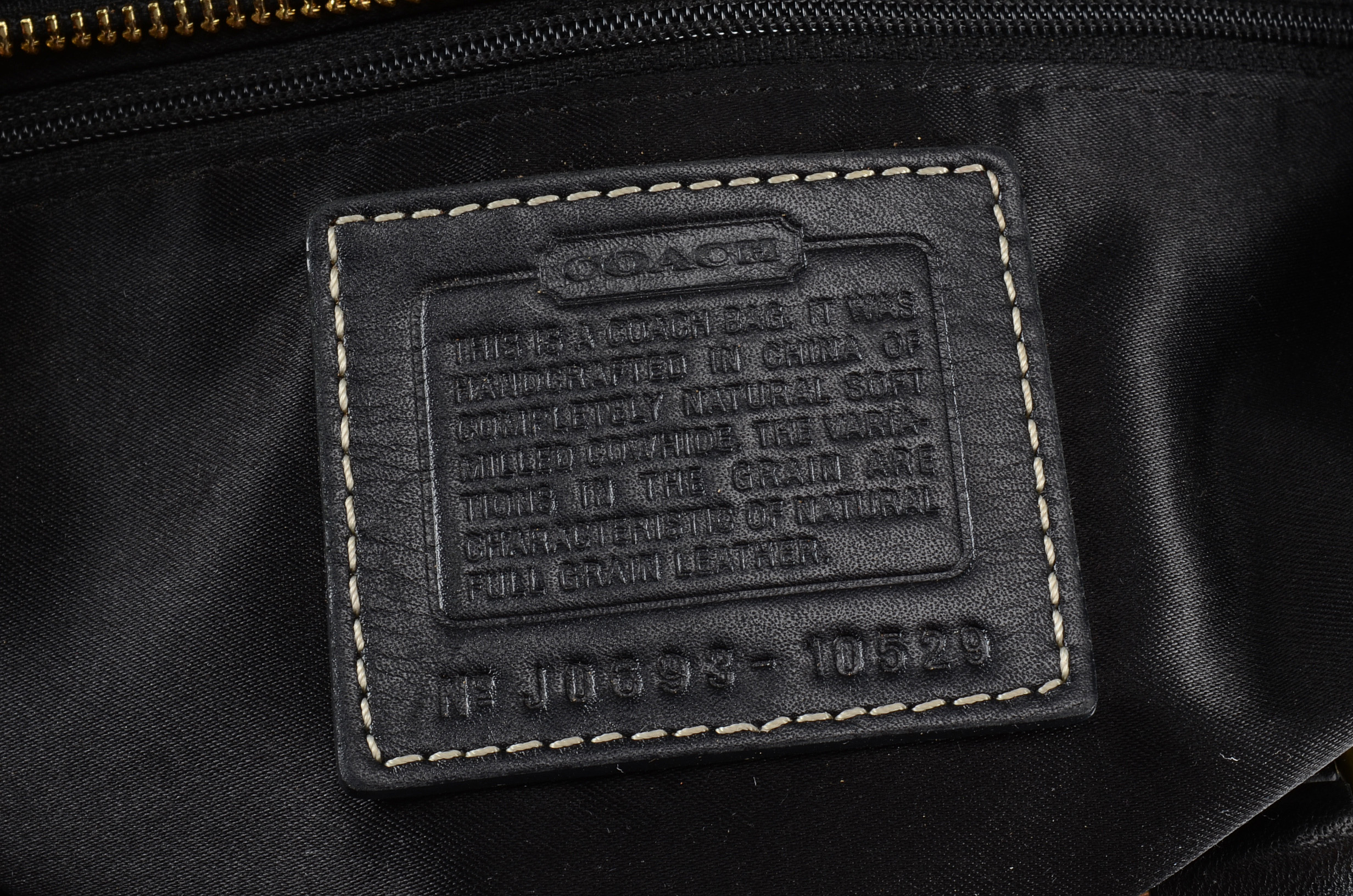 Coach Black Leather Handbag