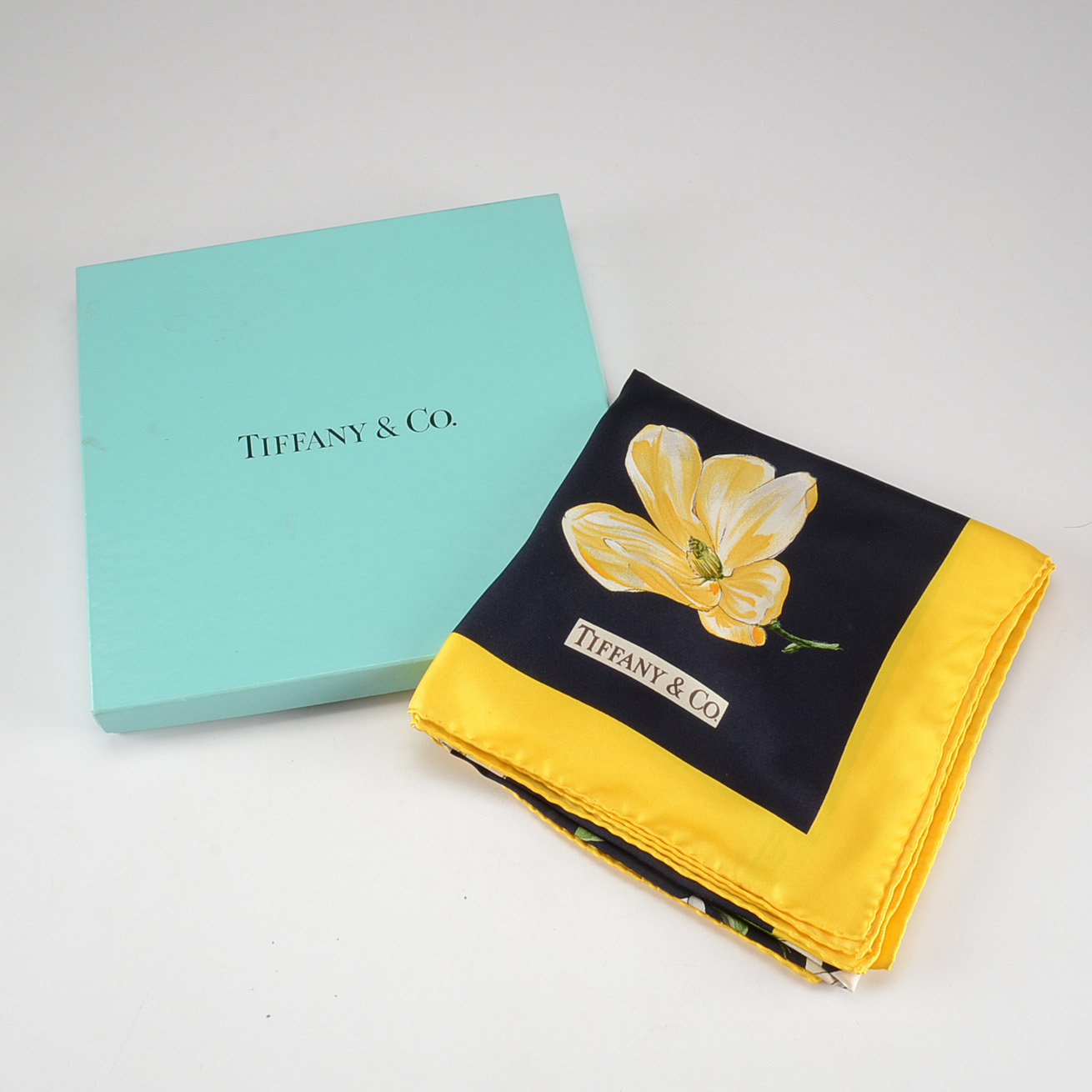 Tiffany & Co. Magnolia Printed Silk Scarf