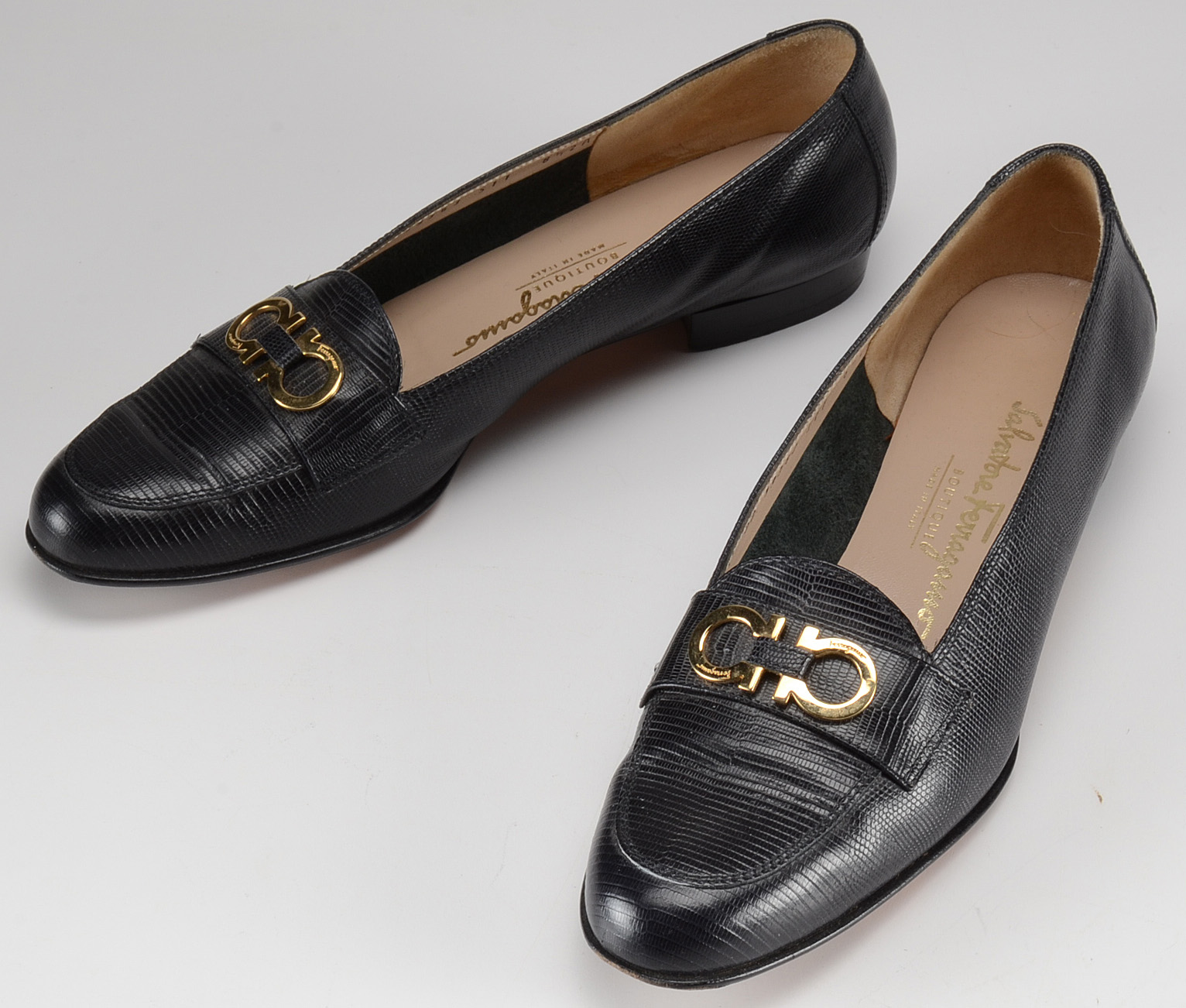 Two Pairs of Salvatore Ferragamo Shoes