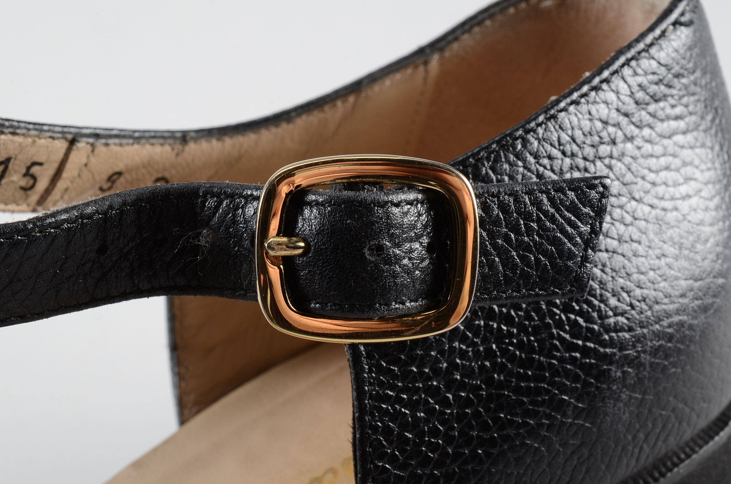 Salvatore Ferragamo Black T-Strap Shoes