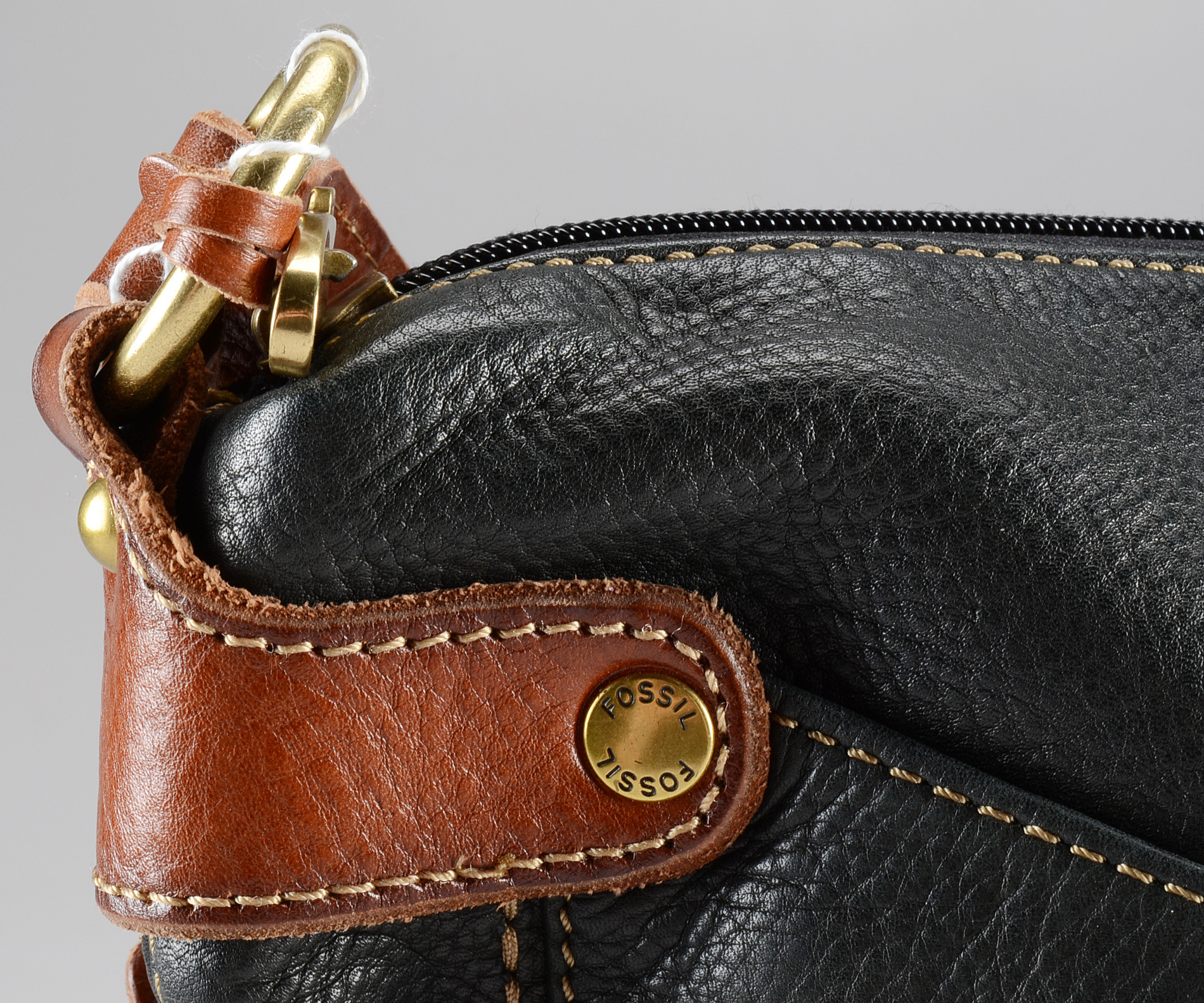 Fossil Navy Leather Handbag