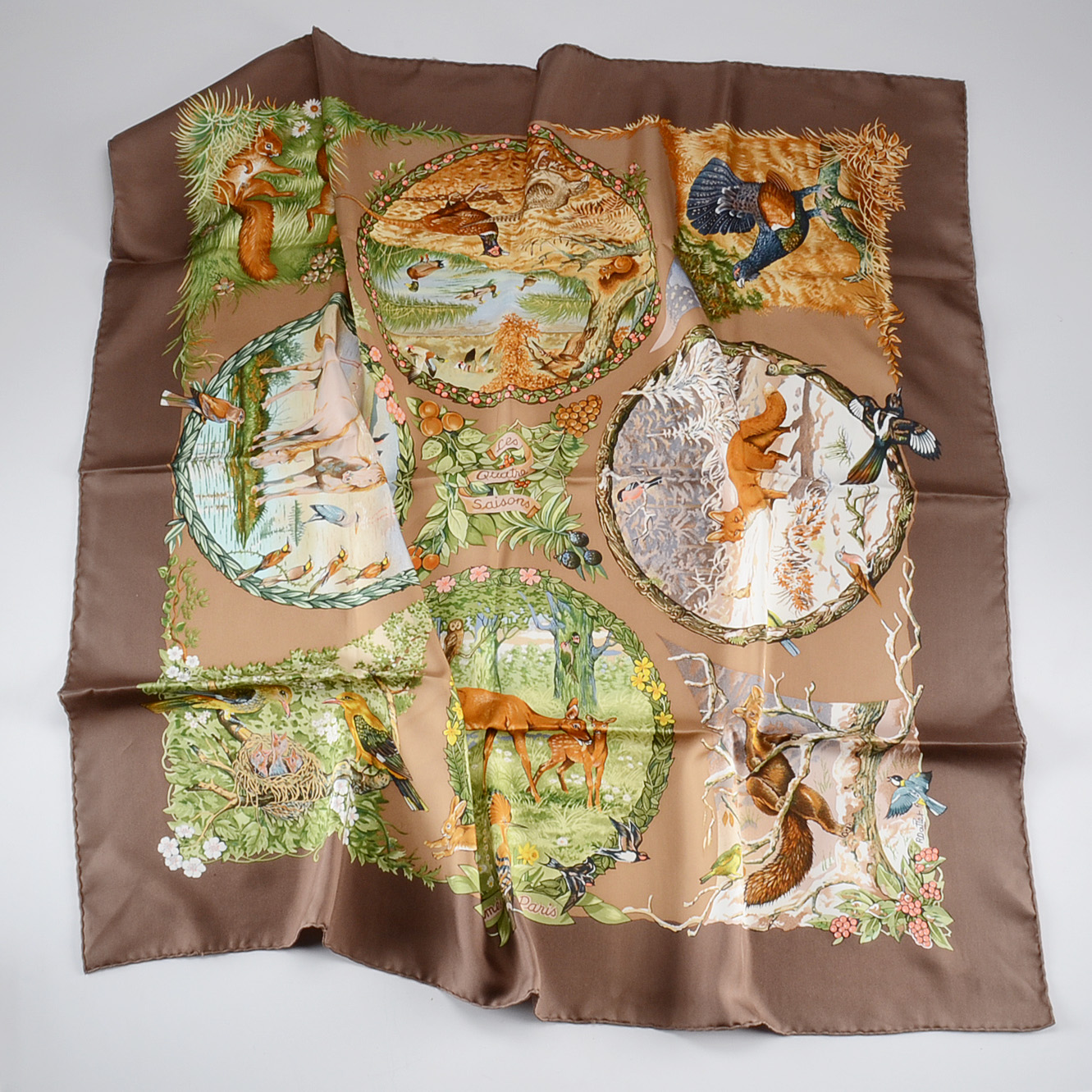 Hermès "Les Quatre Saisons" Silk Scarf