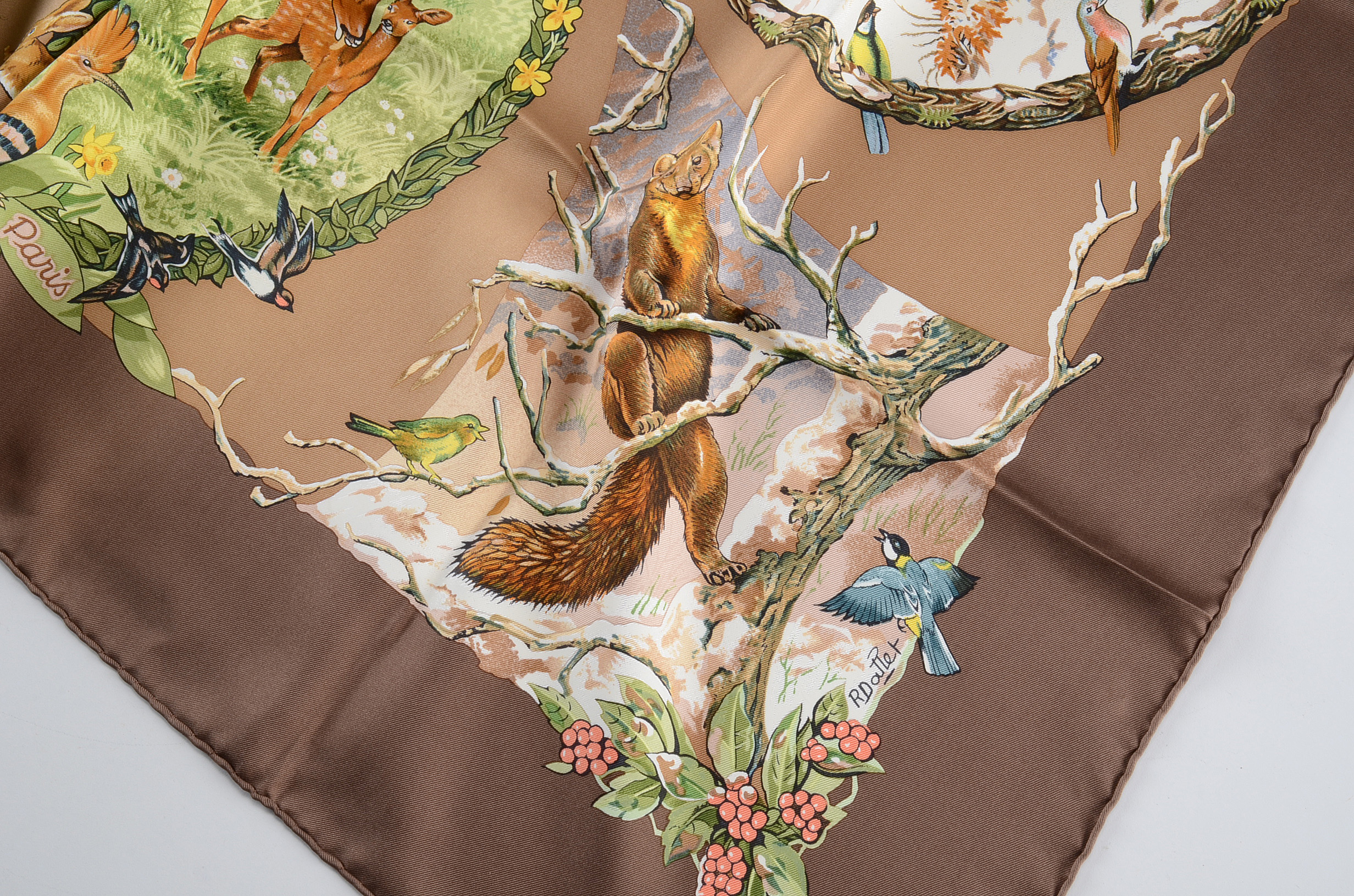 Hermès "Les Quatre Saisons" Silk Scarf
