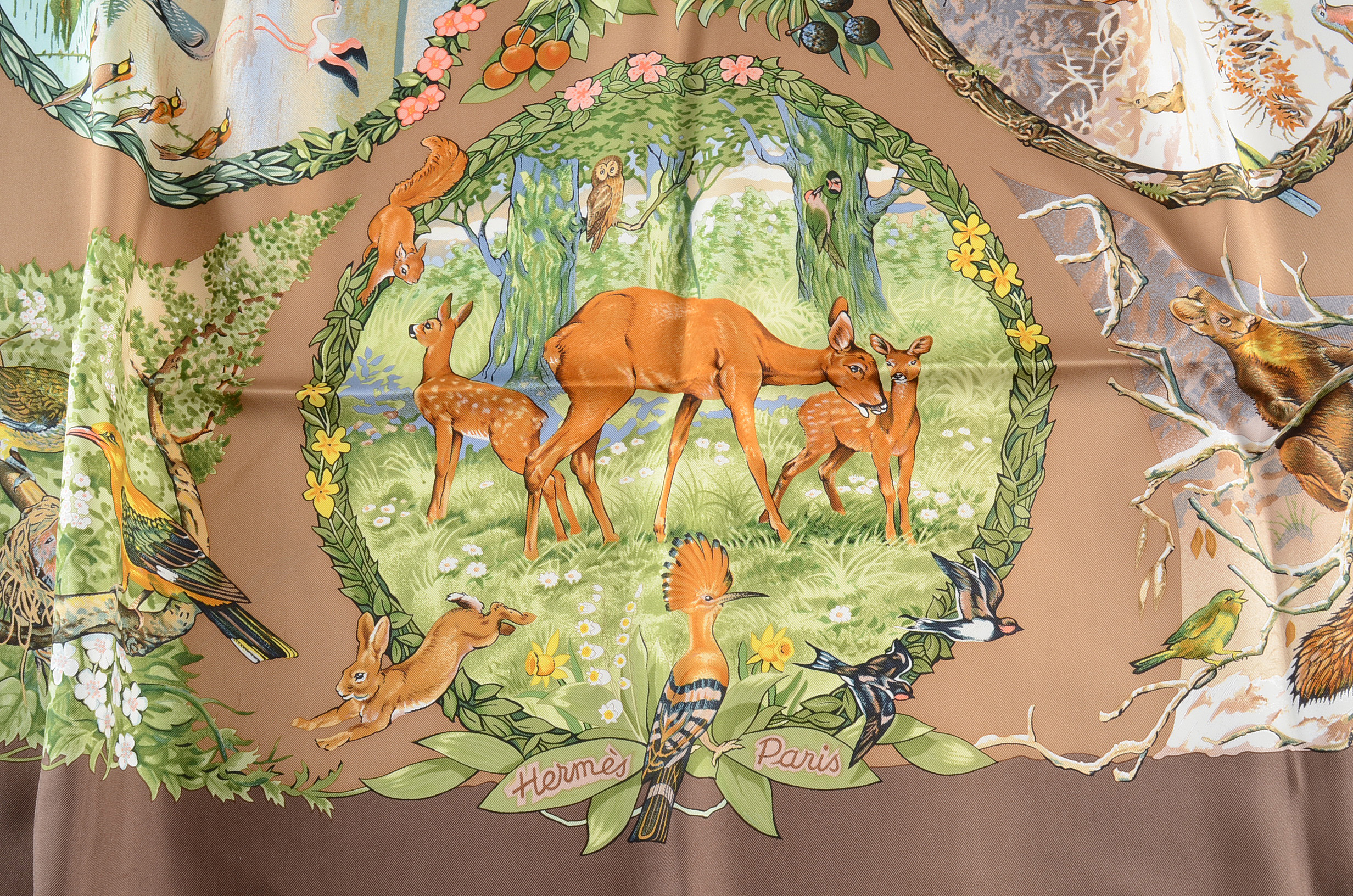 Hermès "Les Quatre Saisons" Silk Scarf