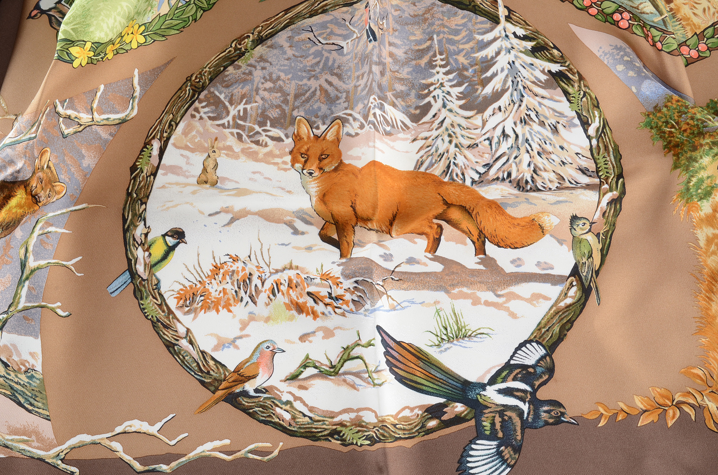 Hermès "Les Quatre Saisons" Silk Scarf