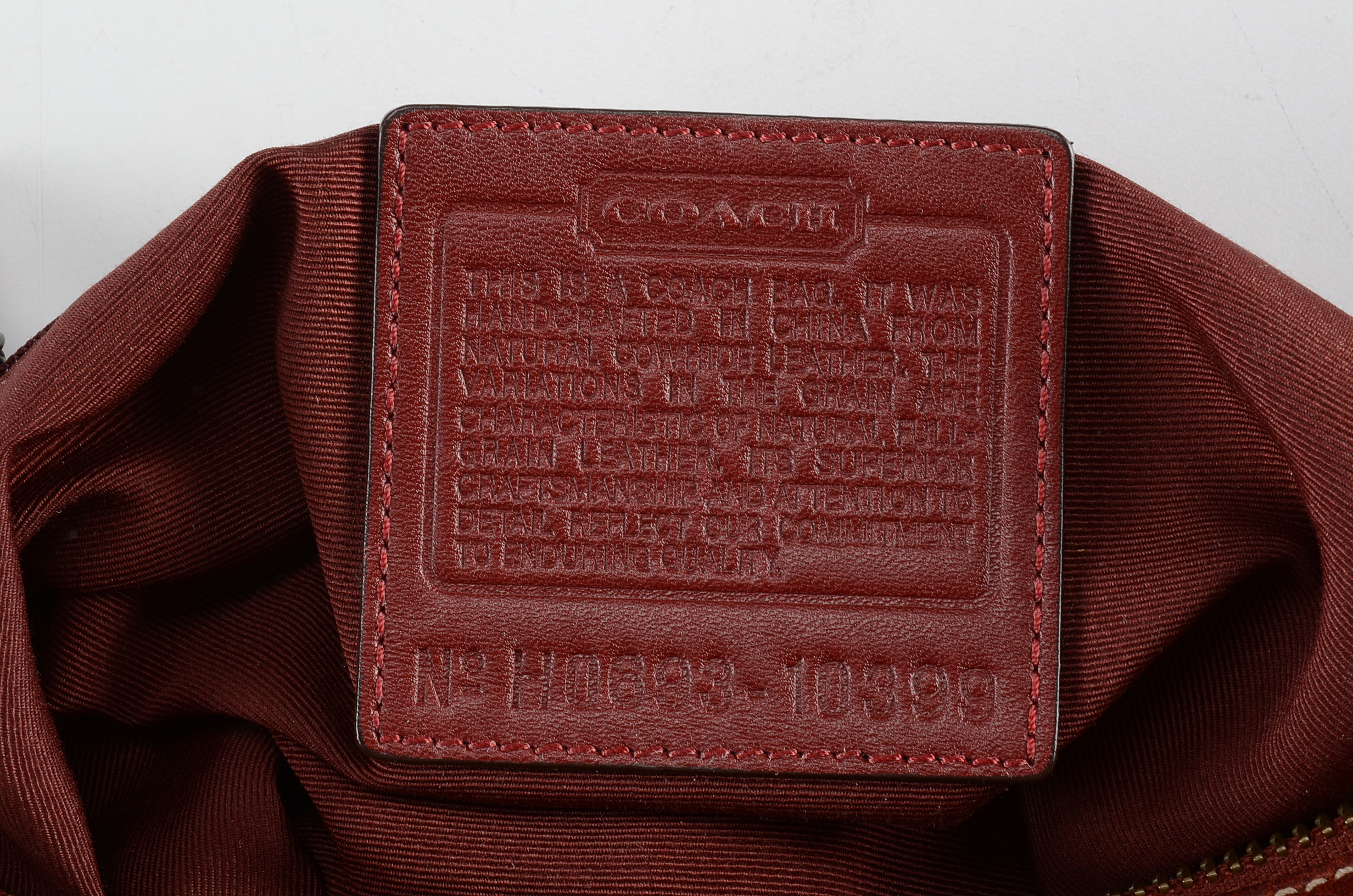 Coach Soho Oxblood Leather Handbag