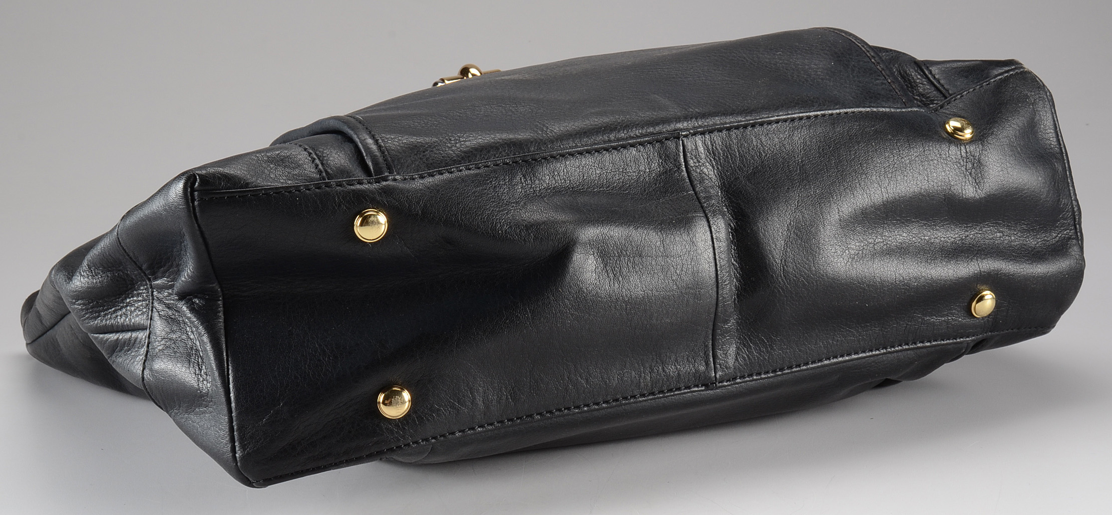 B. Makowsky Black Leather Tote