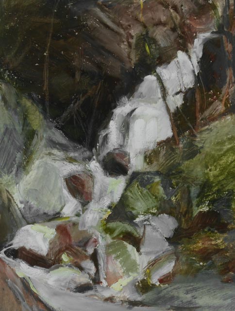 Gail Morrison Original Oil Pastel Drawing "Falls"