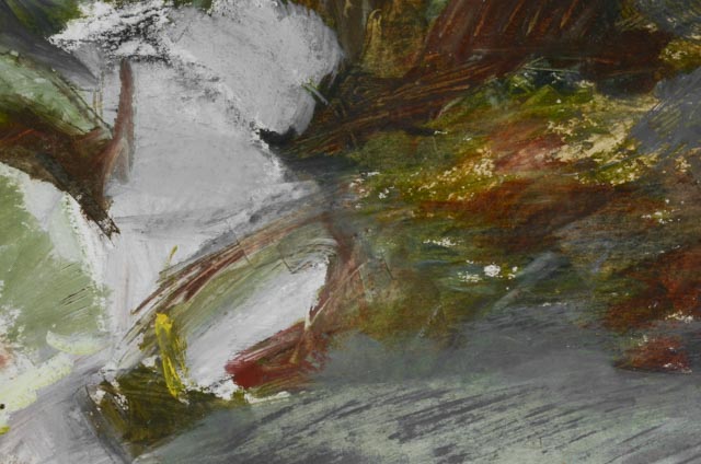 Gail Morrison Original Oil Pastel Drawing "Falls"