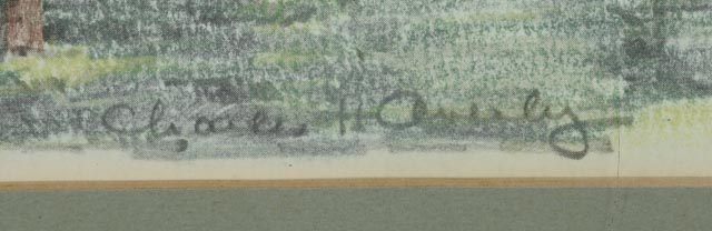 Charles H. Overly Hand-colored Offset Lithograph "The Governor's Palace"