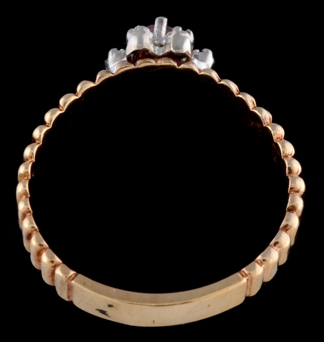 10K Yellow Gold Ruby and Diamond Ring