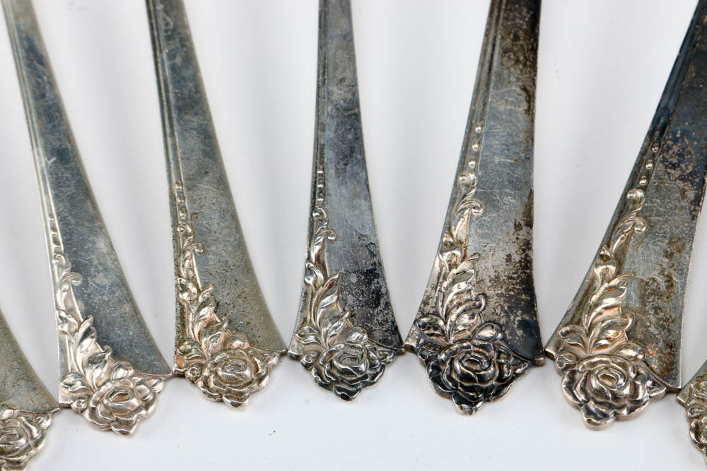 Oneida Heirloom Sterling "Damask Rose" Flatware