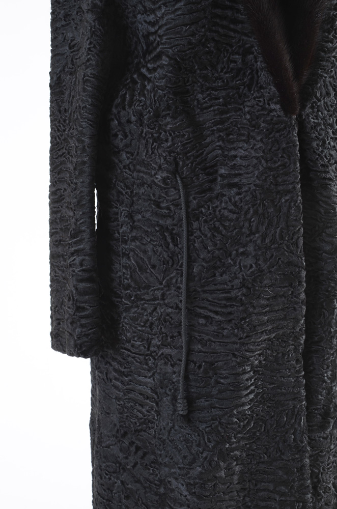 Fettner Friedman Furs Ranch Mink and Broadtail Lamb Fur Coat