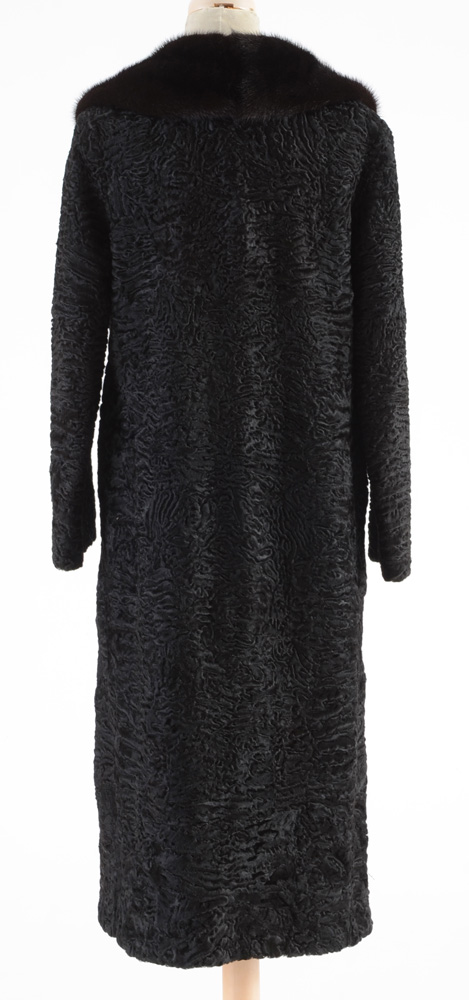 Fettner Friedman Furs Ranch Mink and Broadtail Lamb Fur Coat