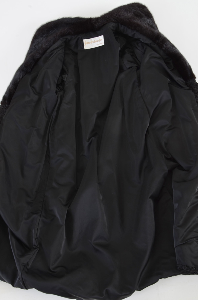 Fettner Friedman Furs Ranch Mink and Broadtail Lamb Fur Coat