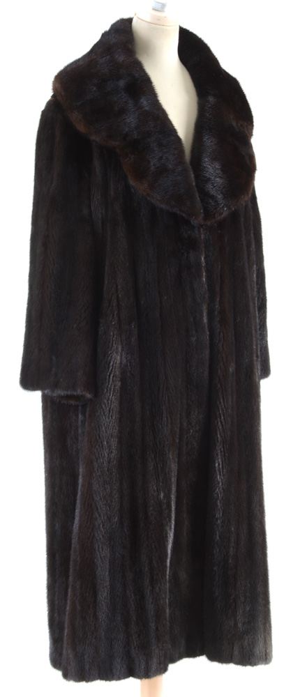 Lowenthals' Chocolate Mink Fur Full Length Coat