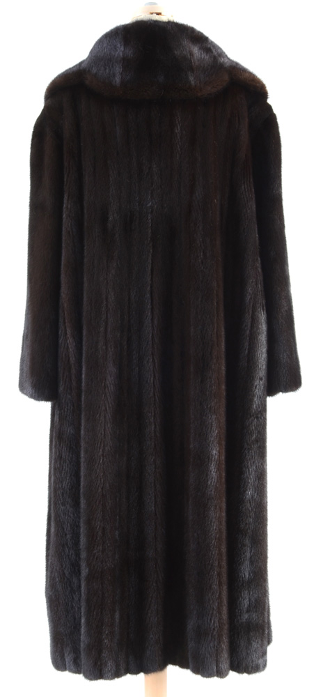 Lowenthals' Chocolate Mink Fur Full Length Coat