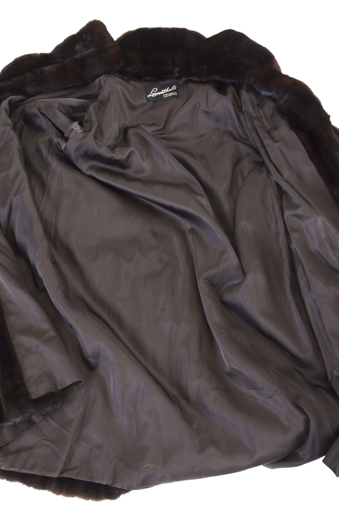 Lowenthals' Chocolate Mink Fur Full Length Coat