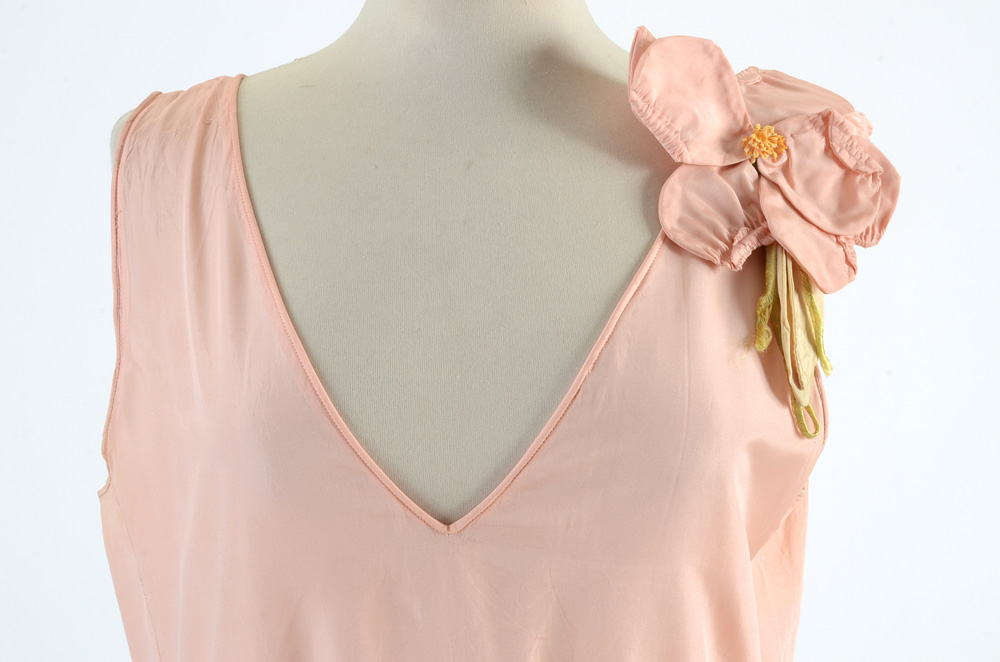 1930s Vintage Hand Made Taffeta Evening Dress