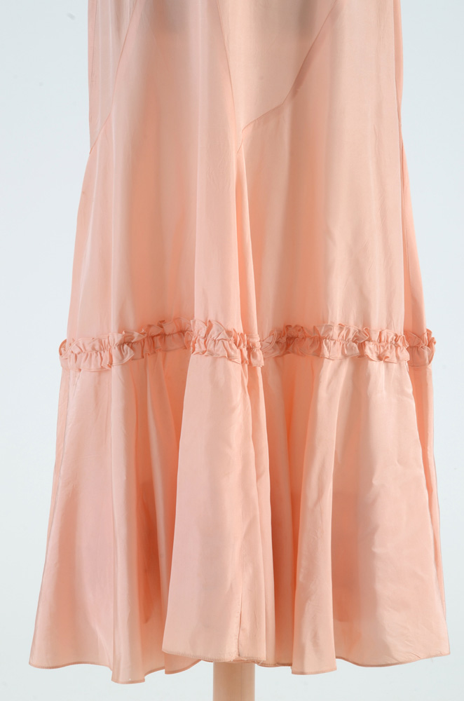 1930s Vintage Hand Made Taffeta Evening Dress