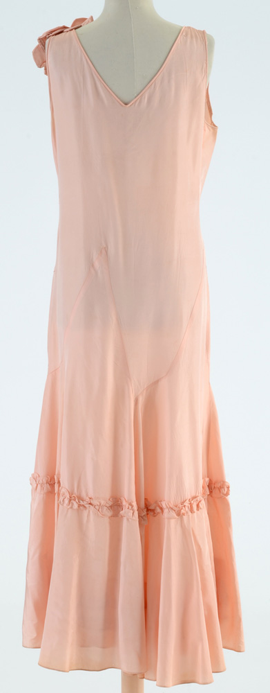 1930s Vintage Hand Made Taffeta Evening Dress