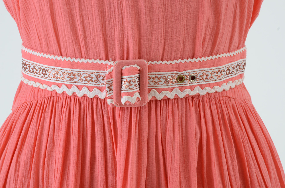 1960s Vintage Cotton Crepe Dress