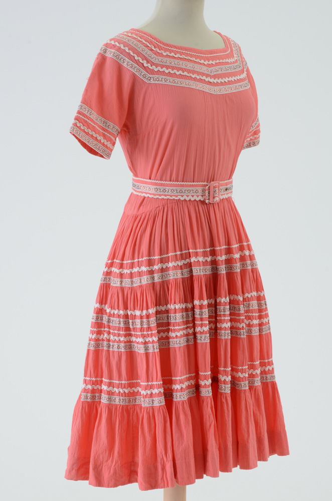 1960s Vintage Cotton Crepe Dress