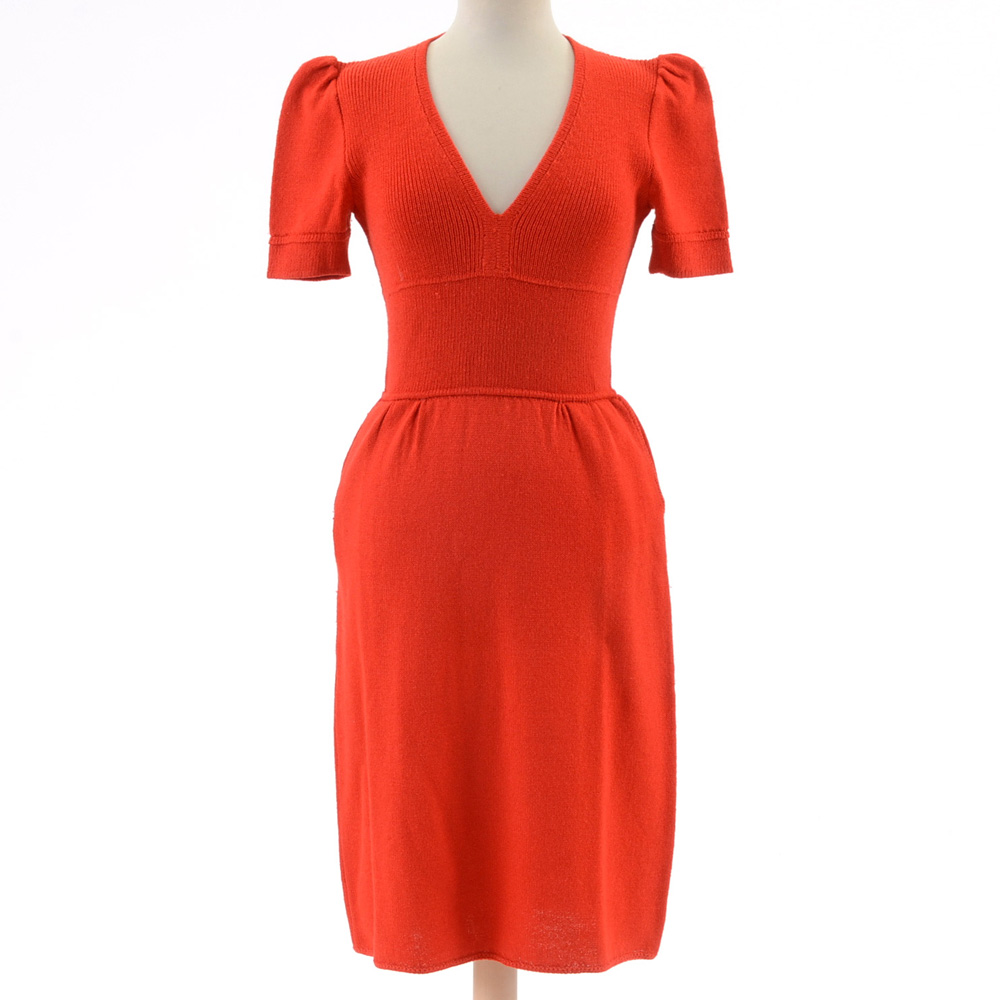 Late 1970s Vintage St. John by Marie Gray Knit Dress