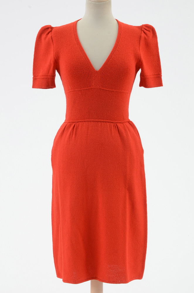 Late 1970s Vintage St. John by Marie Gray Knit Dress