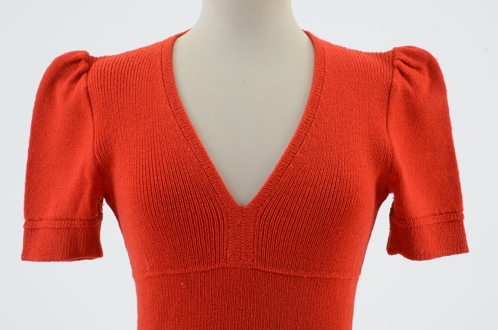 Late 1970s Vintage St. John by Marie Gray Knit Dress