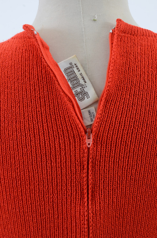 Late 1970s Vintage St. John by Marie Gray Knit Dress