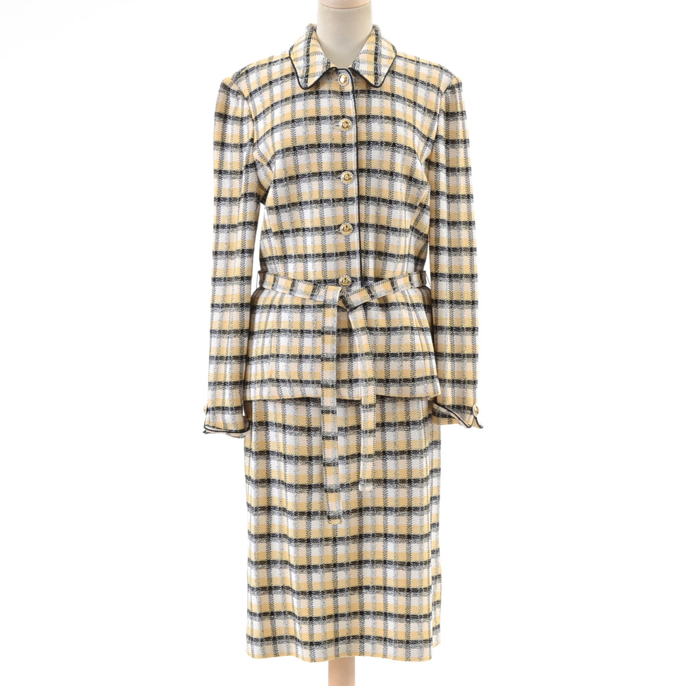 St. John Collection Plaid Knit Suit