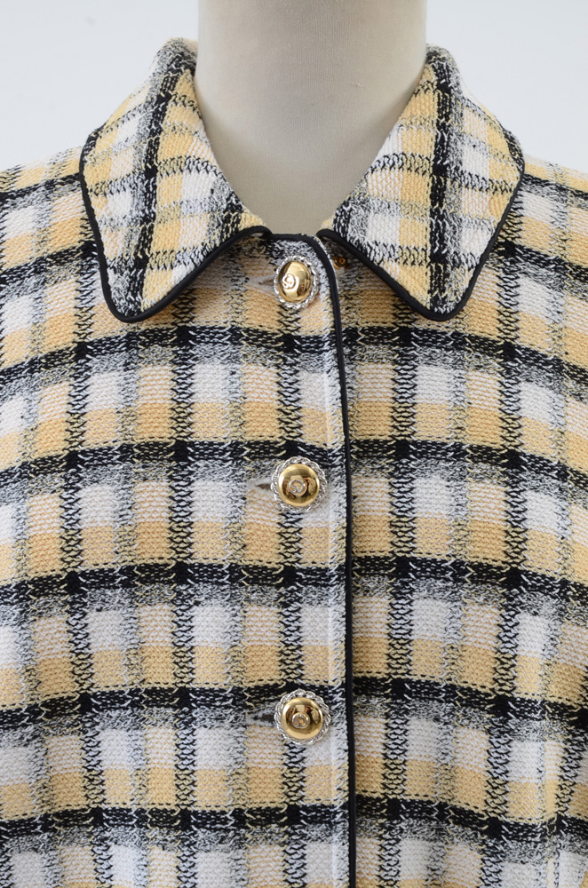 St. John Collection Plaid Knit Suit